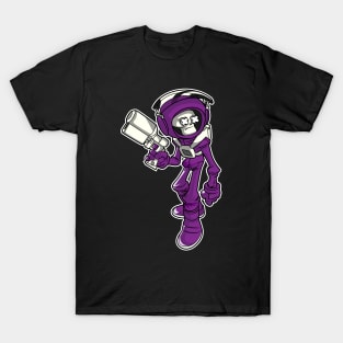 Purple Skeleton Astronaut T-Shirt